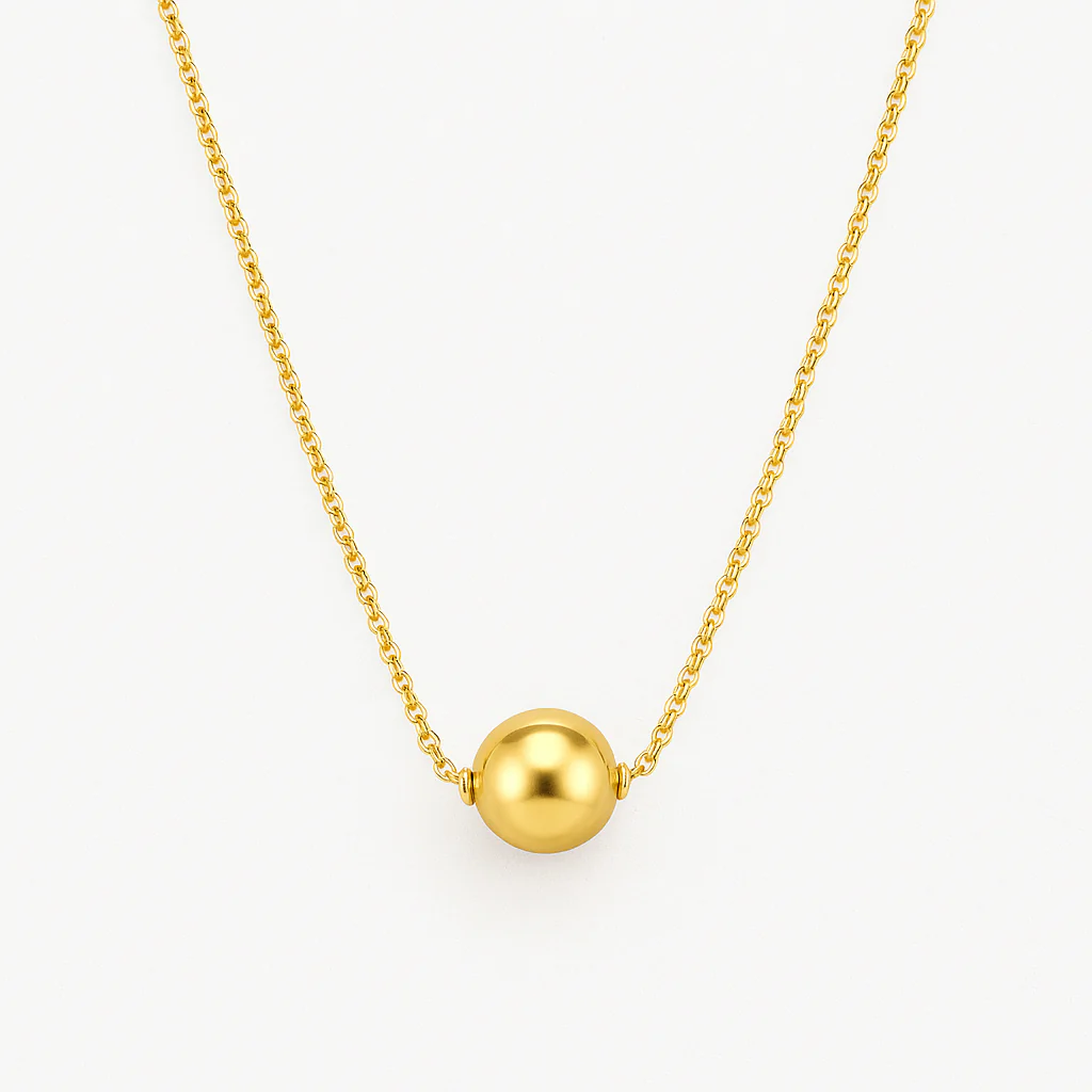 Yellow Pearl Pendant Necklace
