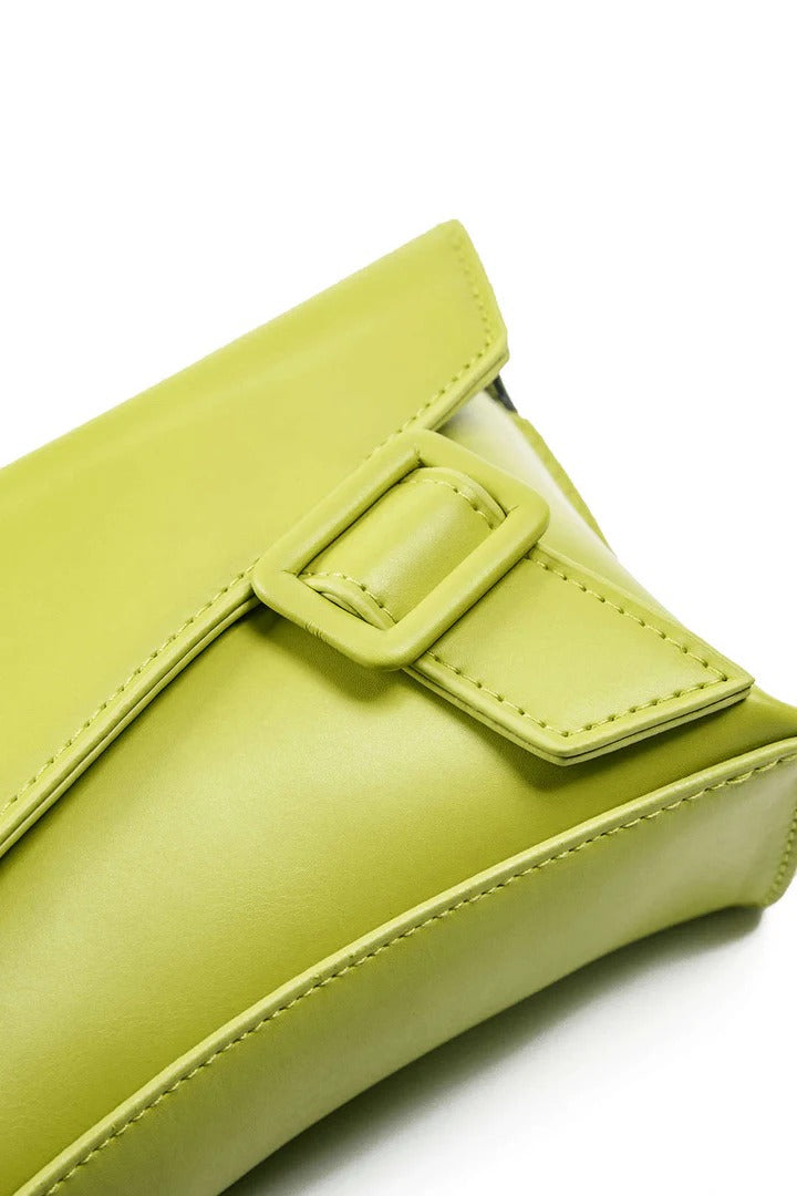 Buckled Geometric Mini Tote Bag